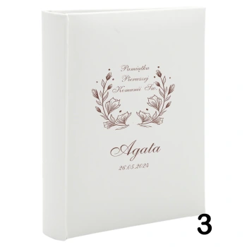 Album komunijny wsuwany na 100 zdjęć 15x21 personalizowany 5 wzorów